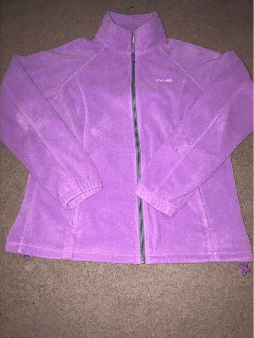 Columbia Women’s XL Purple Full Zip Fleece Jacket Outdoor Hiking